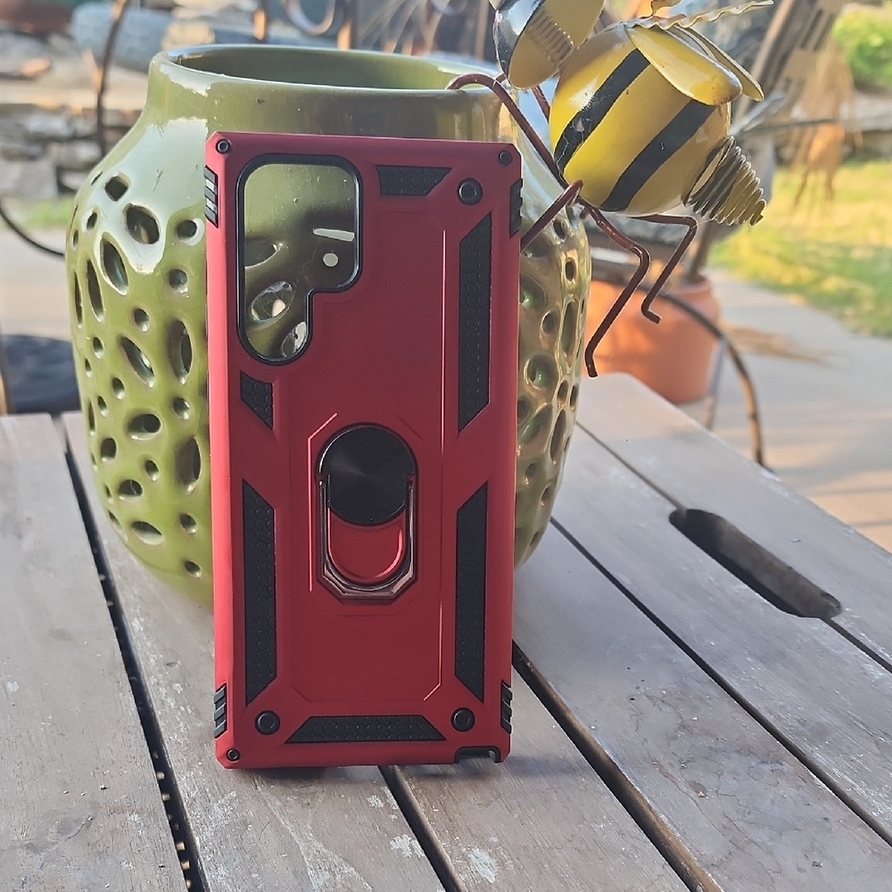 Rugged Red Phone Case with Kickstand